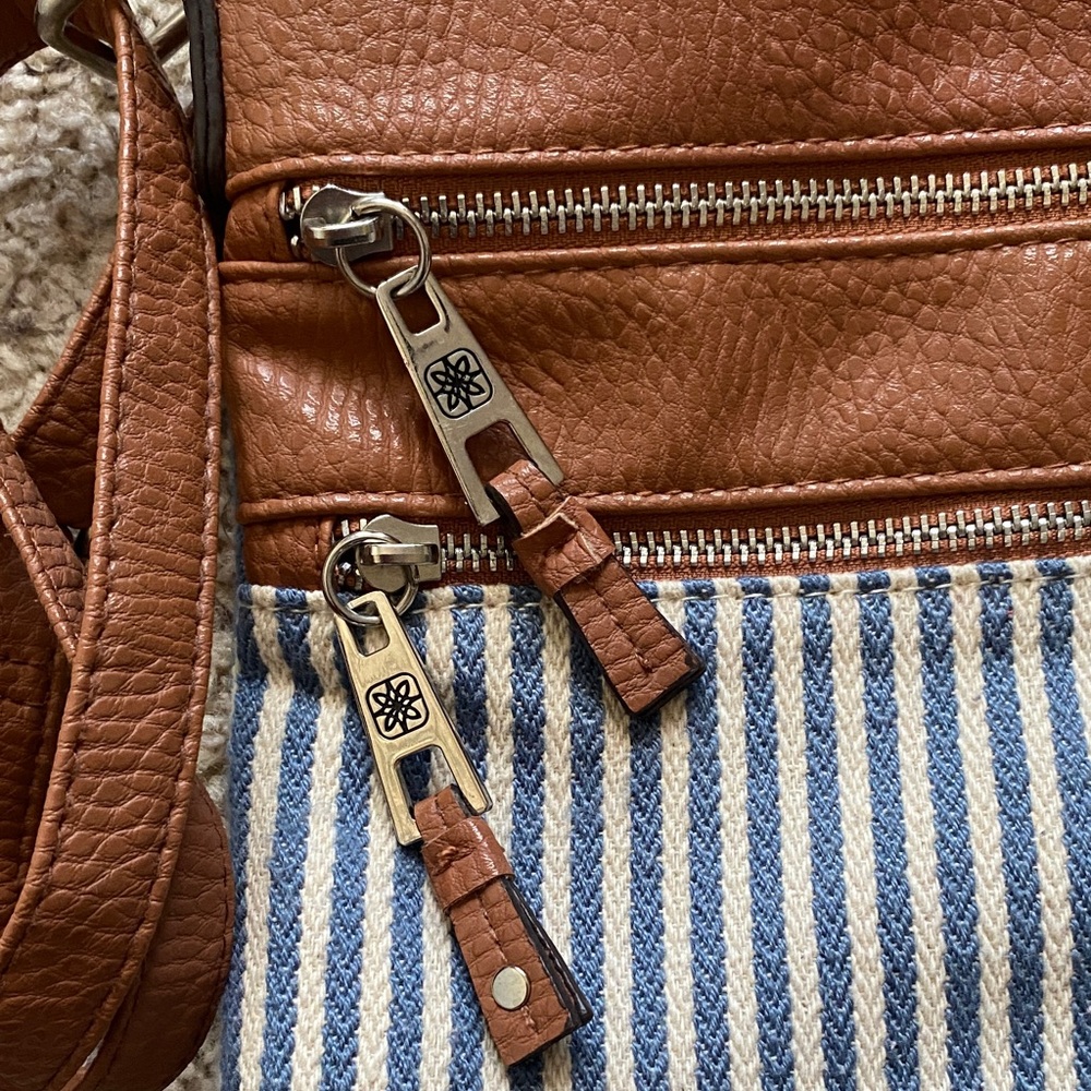 Tan and Blue Crossbody Bag - Picture 8 of 13